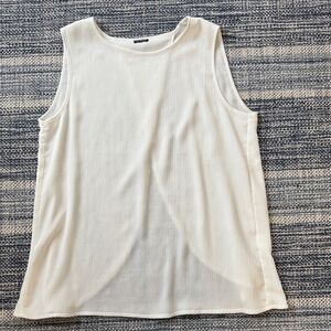 Brandy Melville Flowy Cross Back Top, White